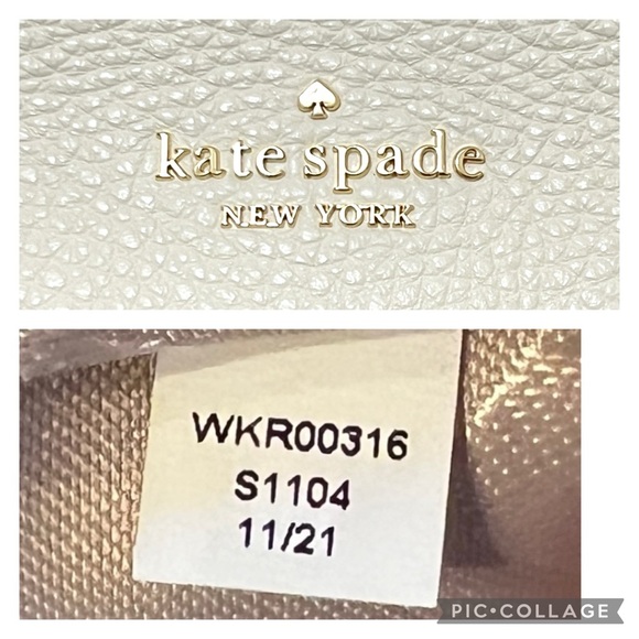 KATE SPADE Leather Leila triple compartment shoulder bag cream tan Colorblock - Picture 12 of 15